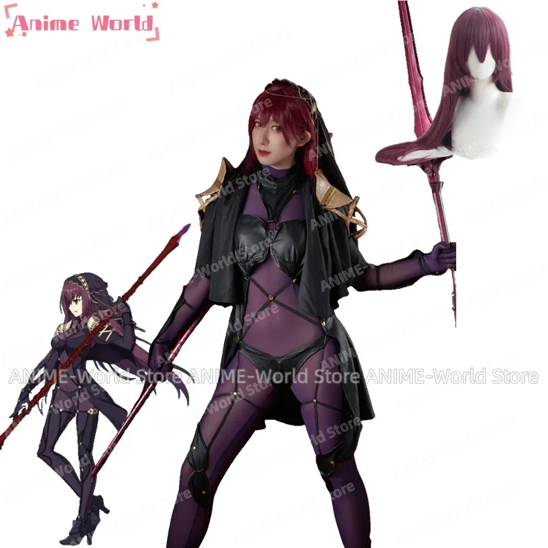 

《Custom Size》Game Fate Grand Order Scathach Cosplay Costume Girls Party Halloween Cosplay Custom Made