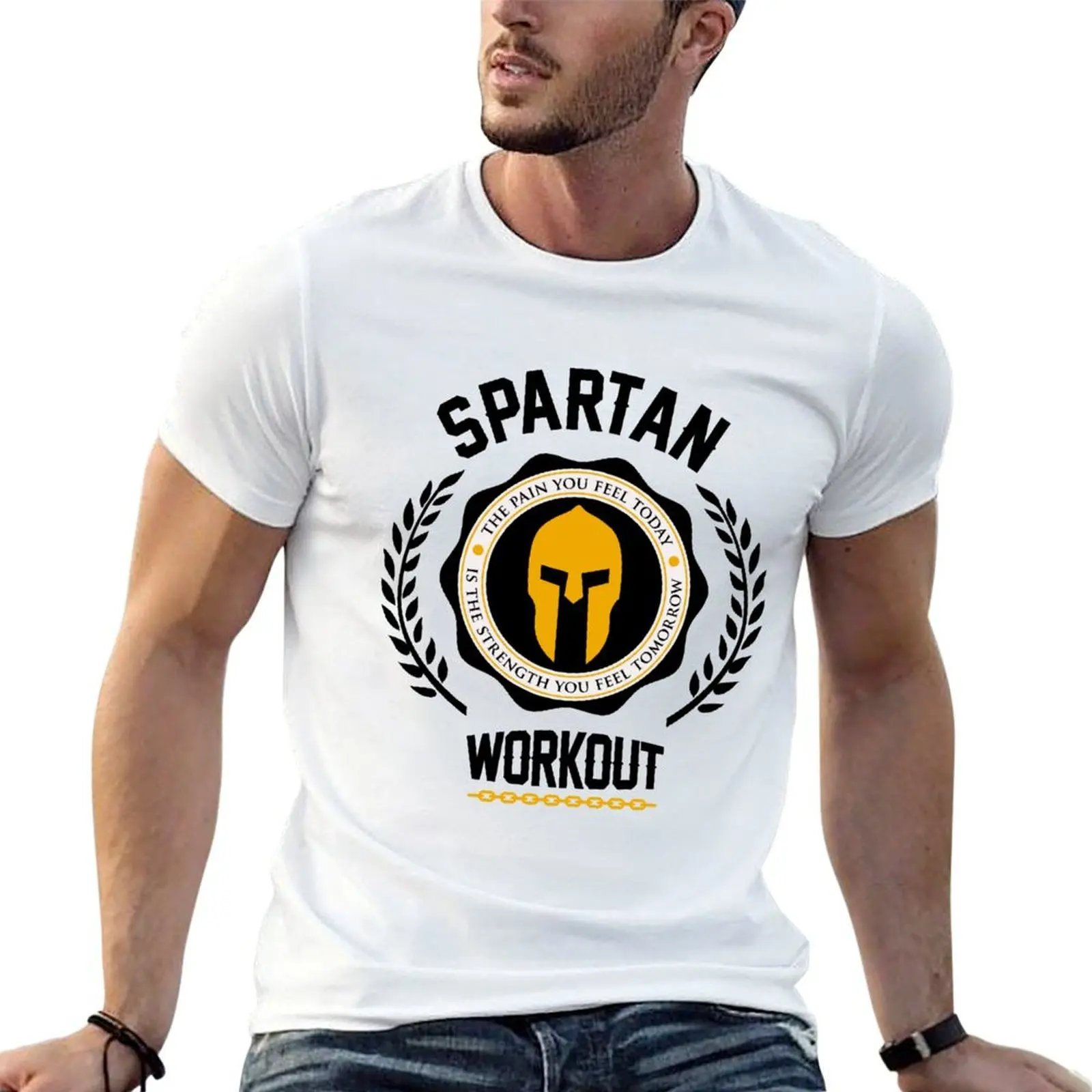 Spartan Workout Motivation T-Shirt t shirt man casual t shirts with prints man t shirts for men T-shirt