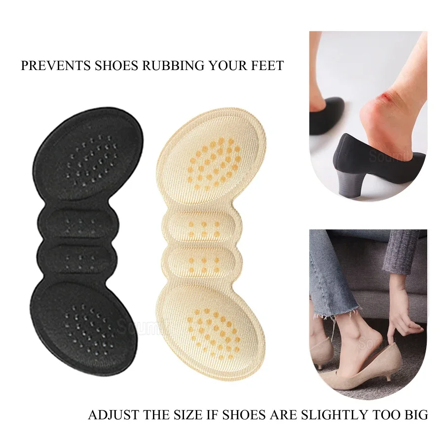 6 Pairs Heel Cushion for Women High Heels Liner Grip Insole Adhesive Stickers Protector Foot Pain Relief Care Inserts Shoes Pads