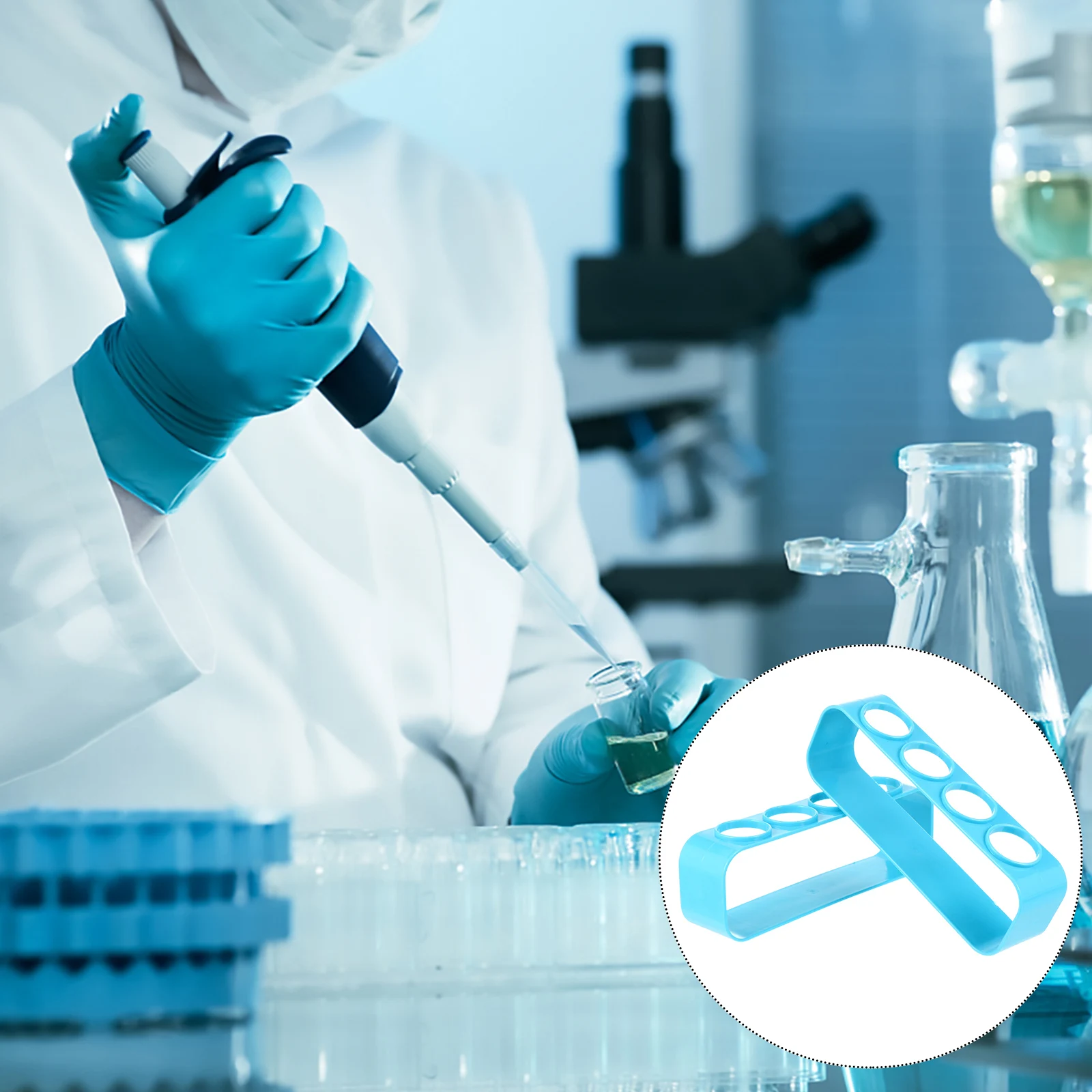 

2pcs Premium Storage Rack For Laboratory Reusable Tube Organizer With Holes Test Tube Shelf Storage Holder For Test