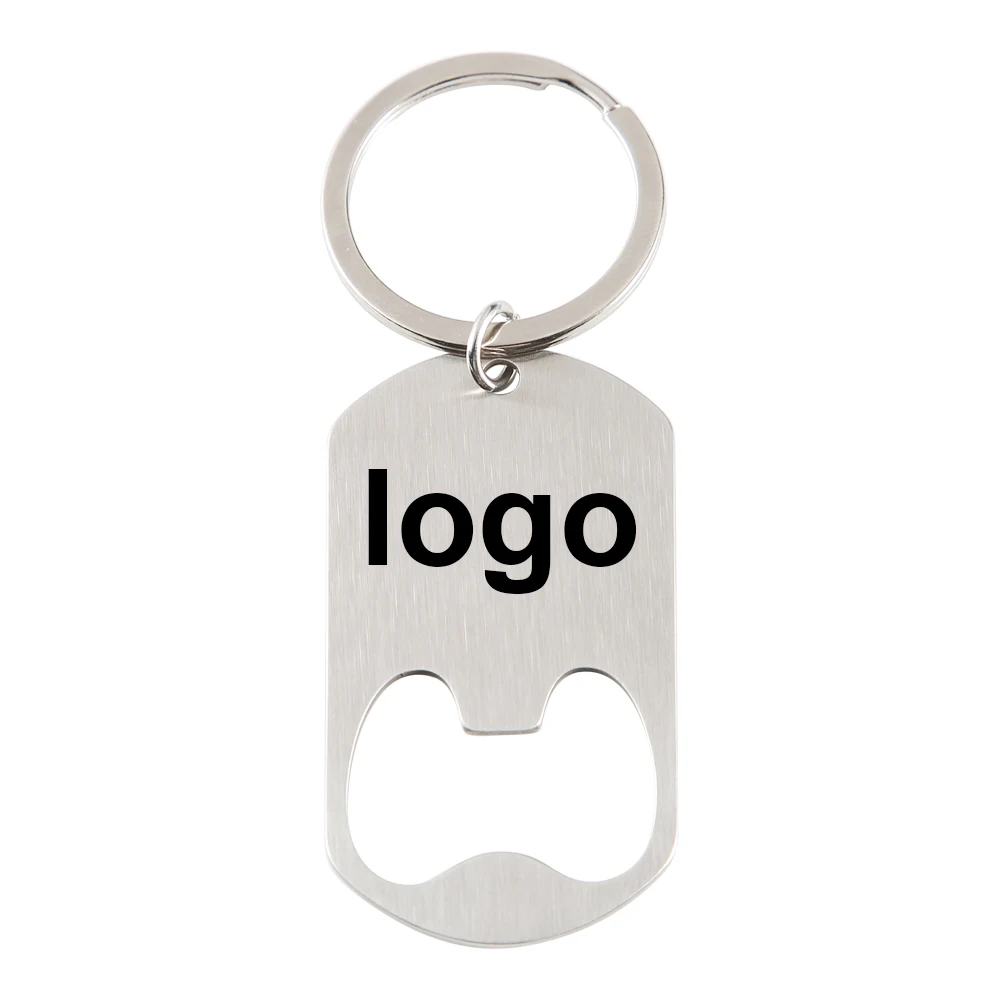 Custom Company Logo Stainless Steel Key Chain Personalized Bottle Opener Keepsake Gift Anniversary Gifts