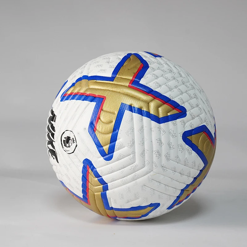 高品質PUスポーツトレーニングおよび公式試合用オリジナル標準サイズサッカーボール/フットボールボール（大人用）