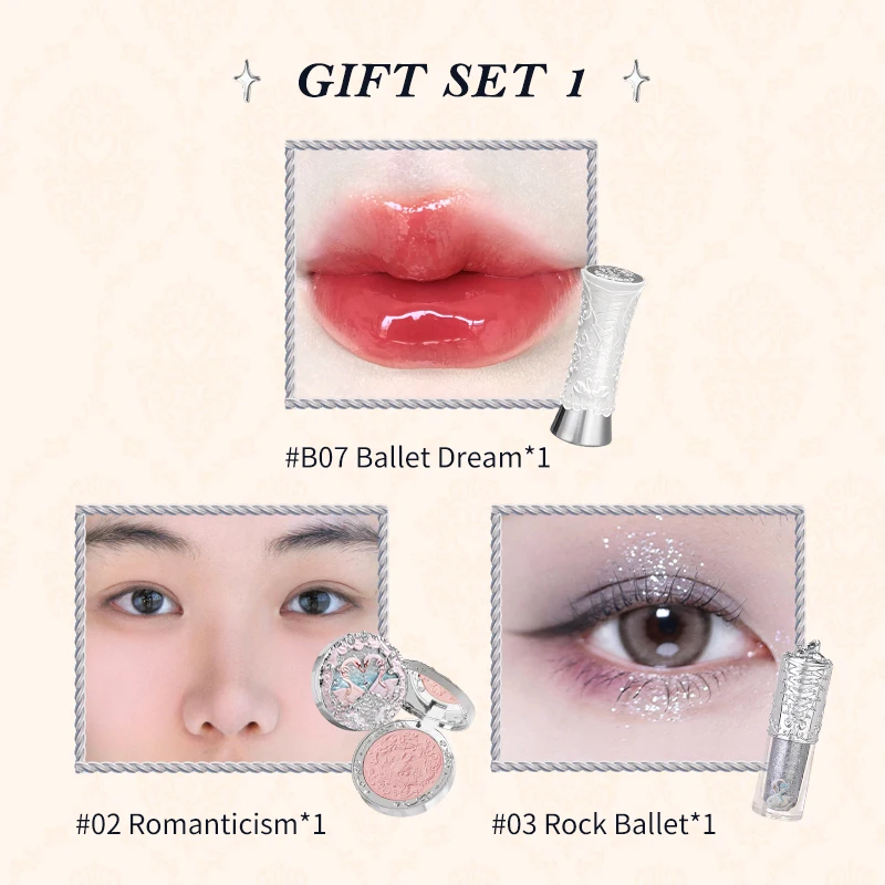 Flower Knows Swan Ballet Series  Series Makeup Gift Set