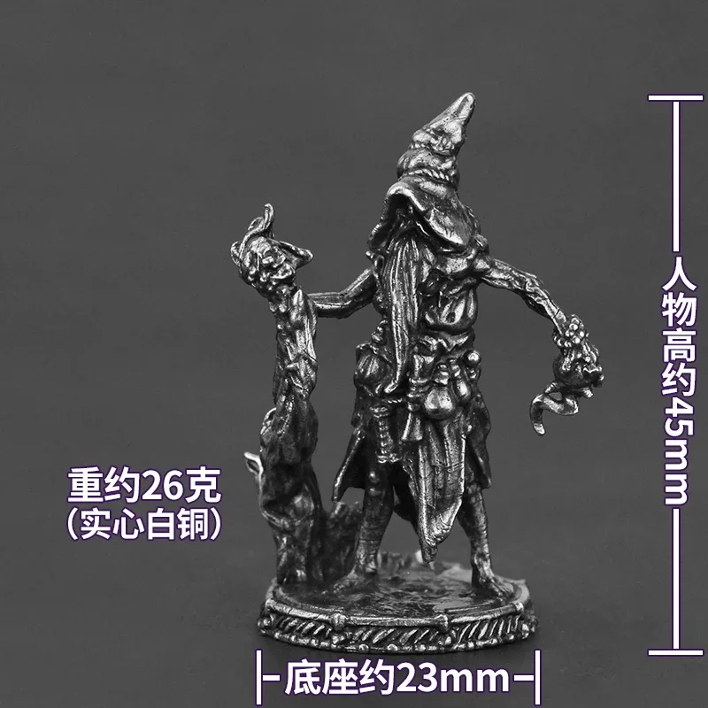 Cupronickel Metal Bone Charmer Soldier Model Handmade Toys Table Game Decoration Male Gift Warrior Action Figures Statue Decor