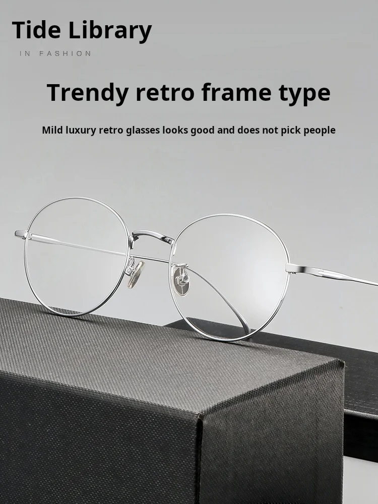 MOMOJA hommes titane lunettes montures rondes montures de lunettes femmes mode marque de luxe concepteur Prescription lunettes M1644