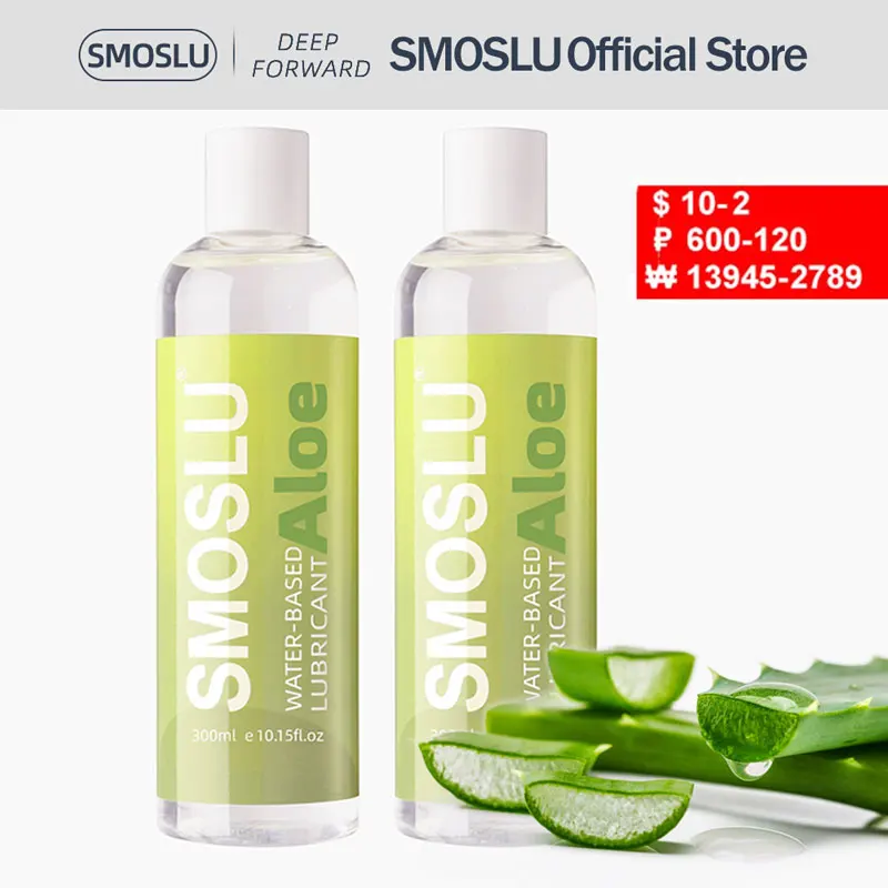 SMOSLU Aloe Lubricant 300/600ml Sex Anal Lntimate Lubricant for Session18+ Sex Goods for Adults Water-based  Lubricants Sex Shop