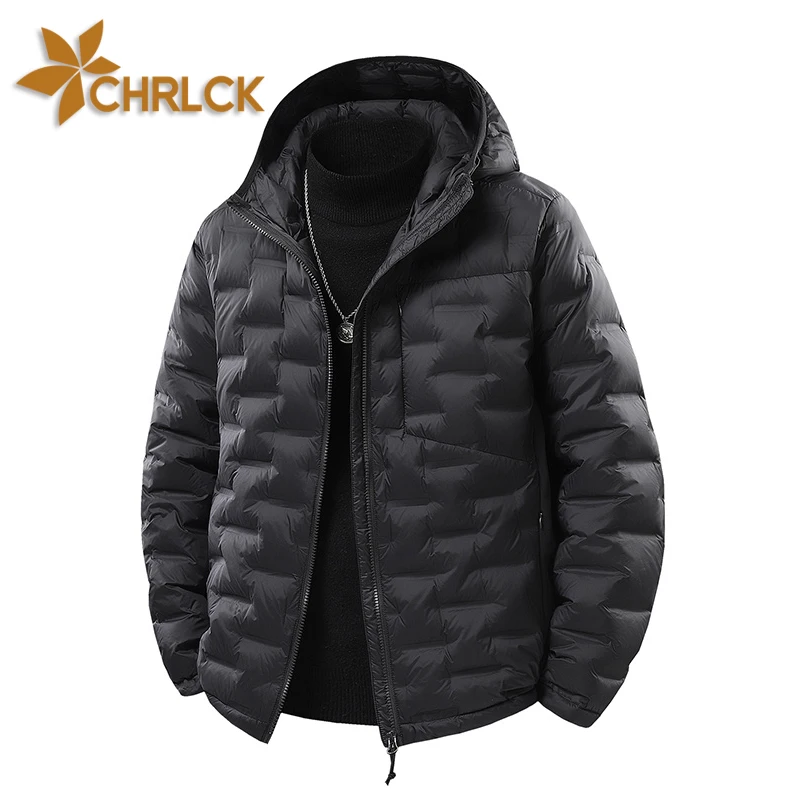 CHRLCK Herren 90 % Daunen wasserdichte Wanderjacken Ultraleichter Camping-Trekking-Wintermantel Outdoor Winddichte warme Jacke Kleber