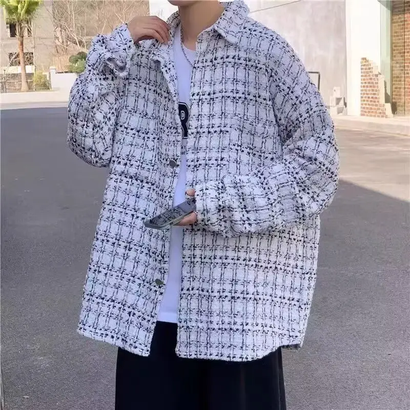 

Harajuku Sle Men's Jaet Spring Autumn Loose Fit Trendy Brand Korean Version Streetwear Outerwear Polyester Material