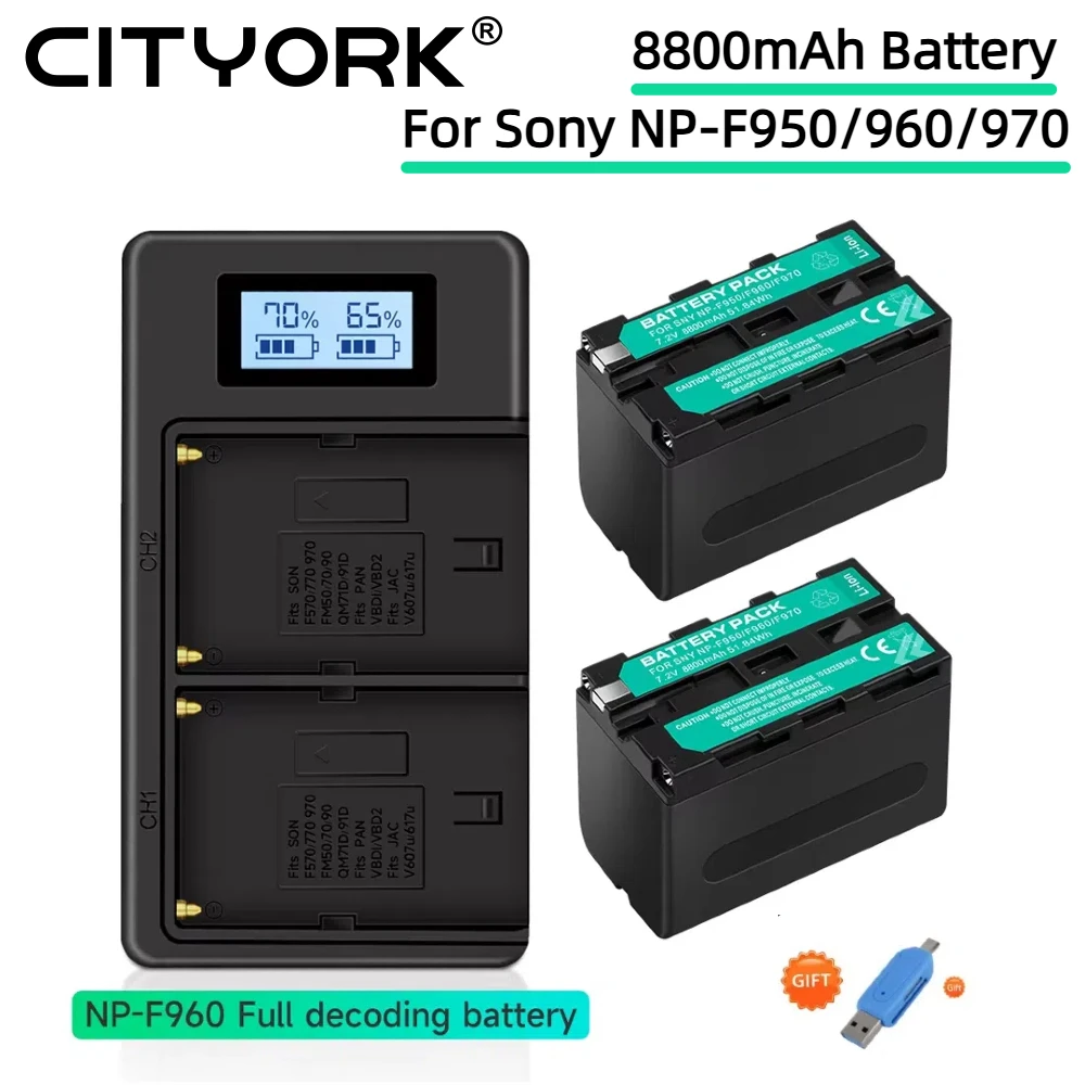 8800Mah NP-F960 NP-…