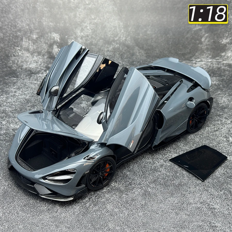 HPD 1:18 New McLaren 765LT Sports Car Alloy car Model Collection Gift Static display Holiday gift for boyfriend