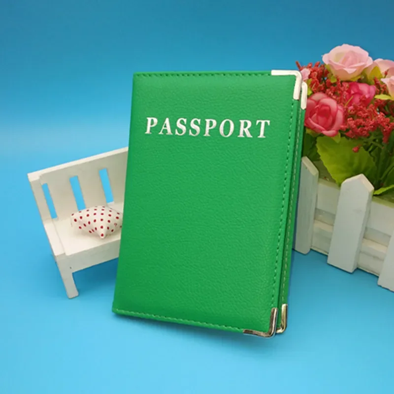 PU Leather Travel Passport Cover Fashion 2022 Women Passport Holder Case for Men Travel Document Credit Card Case