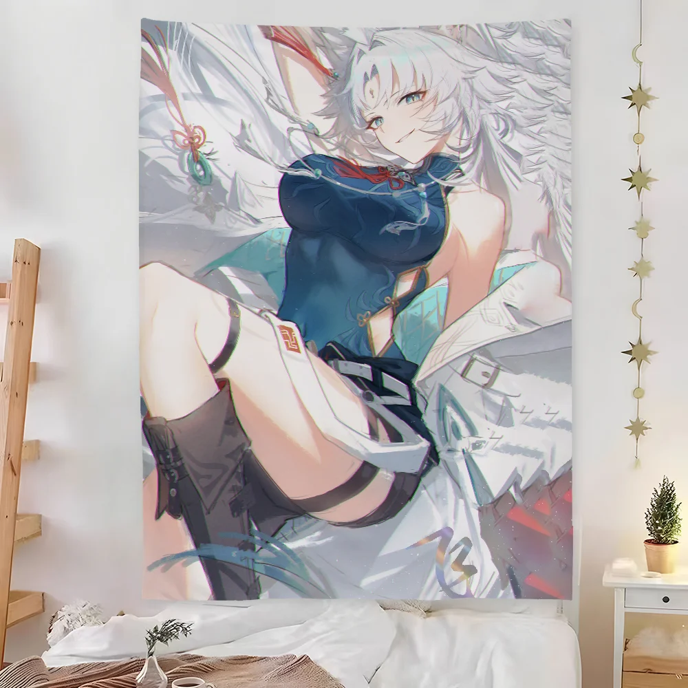 Feixiao Honkai Star Rail Sexy Tapestry Bedroom Living Bar Garden Outdoor Microfiber Festival Decoration Background Art Banner