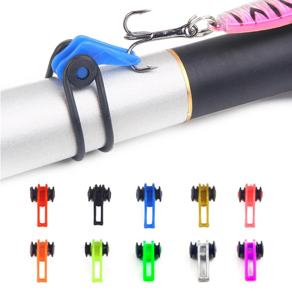10Pcs/lots Plastic Fishing Hook Secure Keeper Holder Lure Accessories Jig Hooks Safe Keeping For Fishing Rod Tool Bait Casting