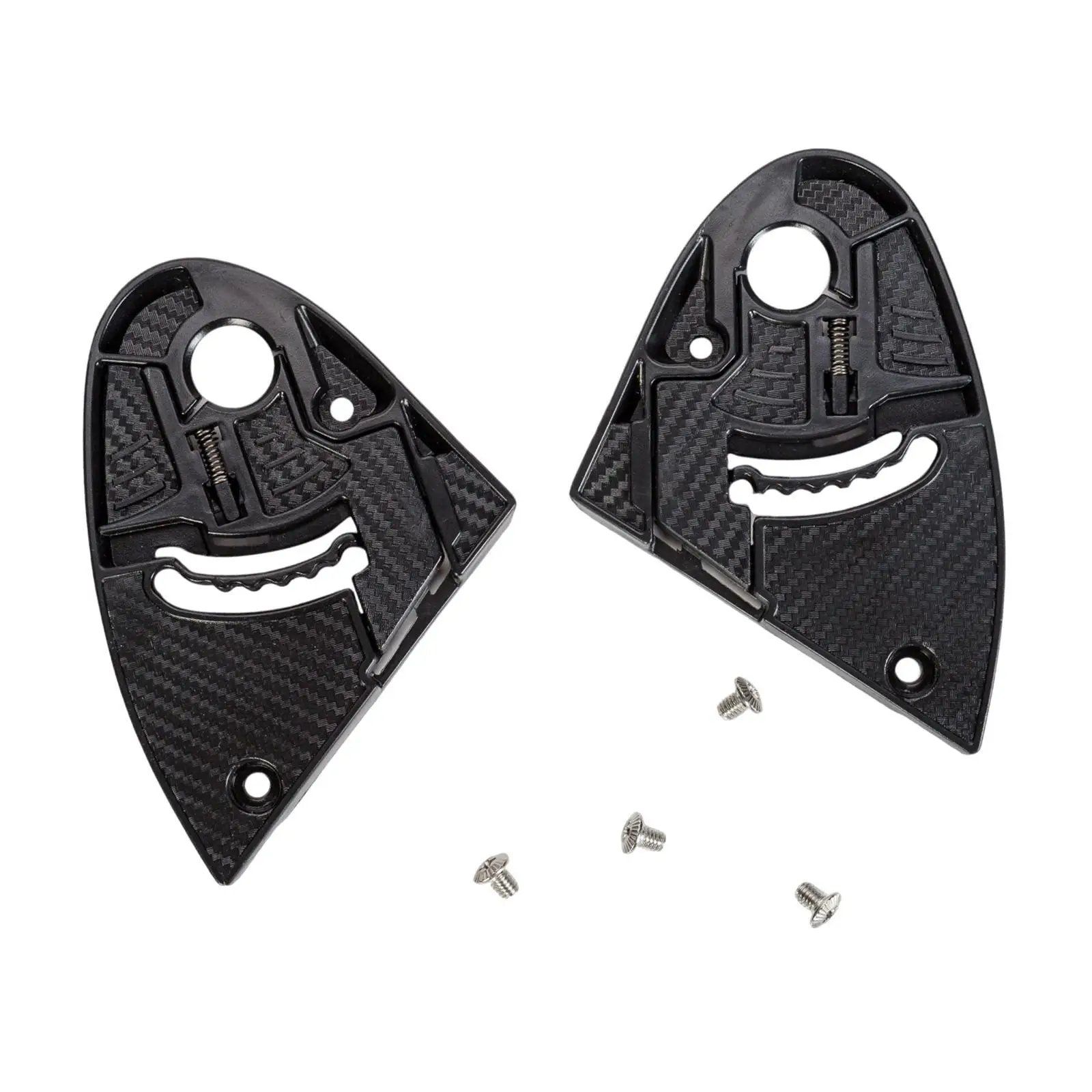 

2Pcs Motorcycle Helmet Lens Bases Utility Spare Parts Sturdy Easy to Install Lens Base Plate Replace Visor Bases for Vocors