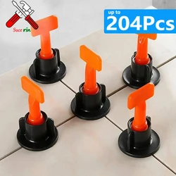 11-204Pcs Floor Ceramic Tile Leveling System Clips Spacers Porcelain Leveler Kit Construction Tools For Tile Laying Wall Fixing