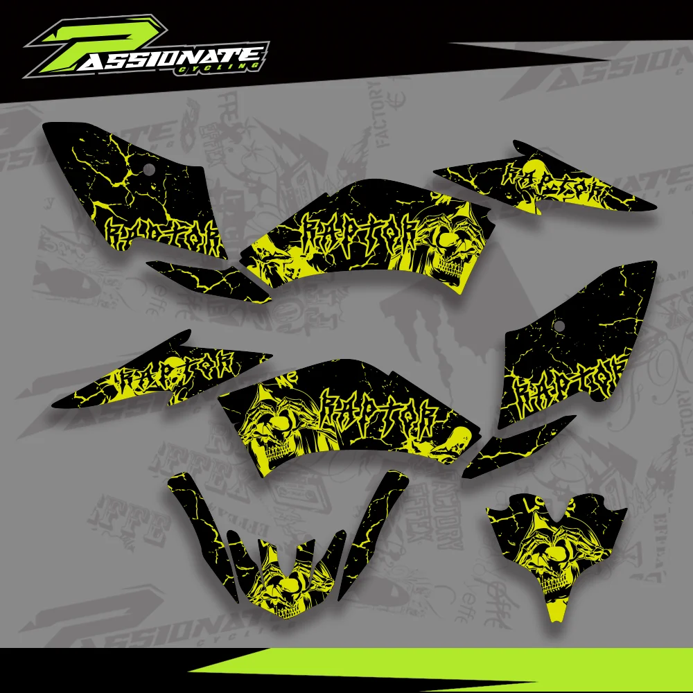 

New Style DECALS STICKERS Graphics Kits FIT For Yamaha Raptor125 Raptor 250 YFM125 YFM250 ATV YFM 125 250