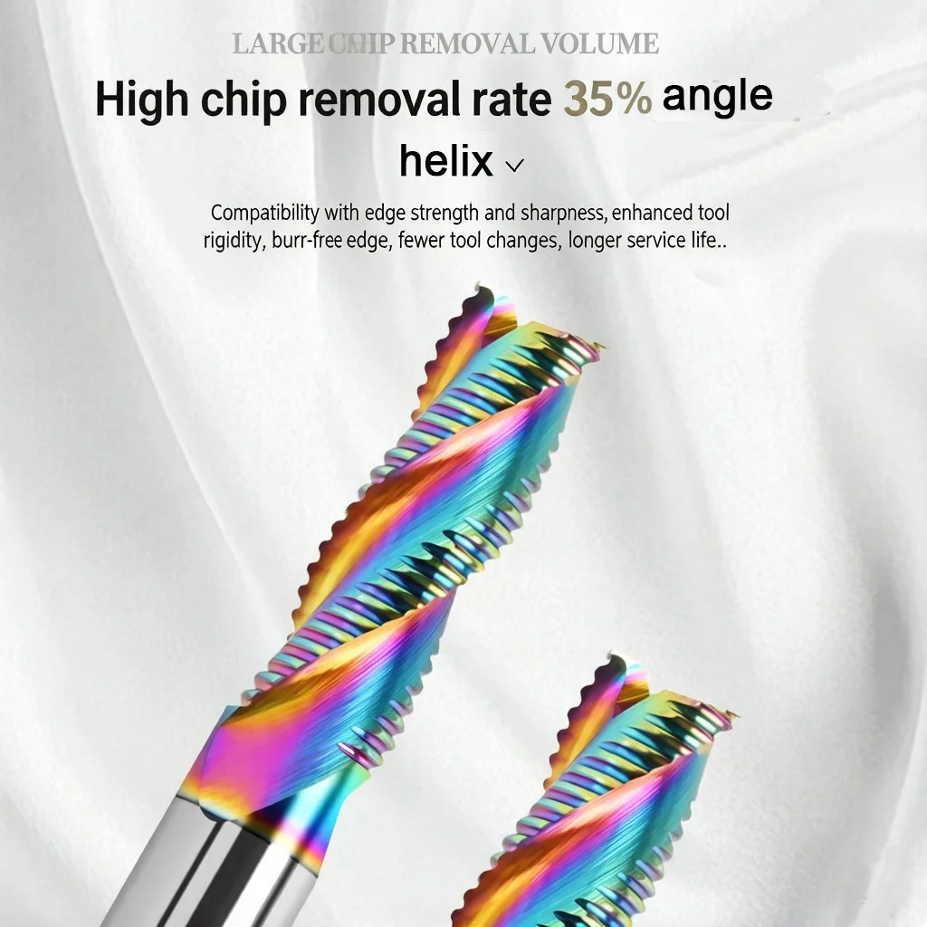 Rough Endmill HRC60 D4-D20 Carbide Endmill Processing Aluminum Space Aluminum Alloy Copper