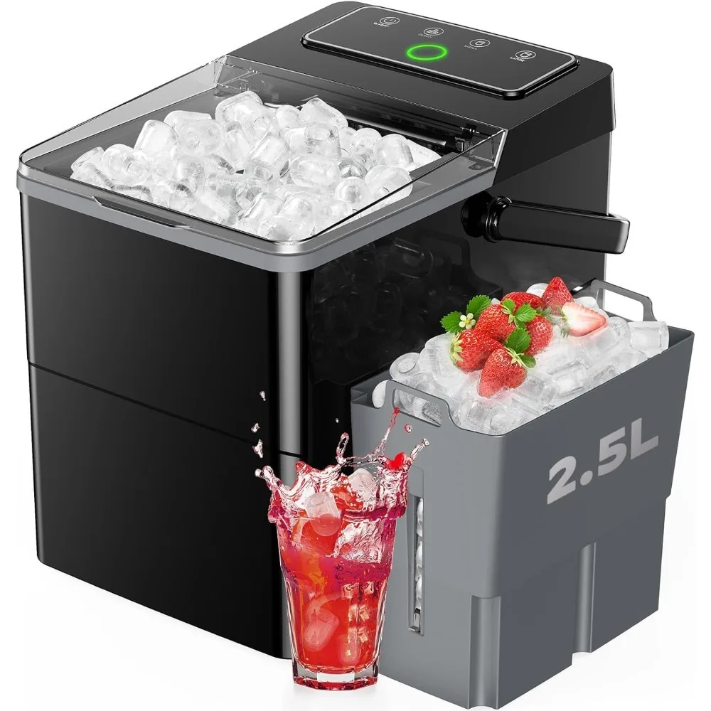 

Ice Maker, Compact Ice Maker with Larger 2.5L Expanding Ice Basket & 1.8L Water Tank, Smart Touch Control, 9 ICES in 6 Mins