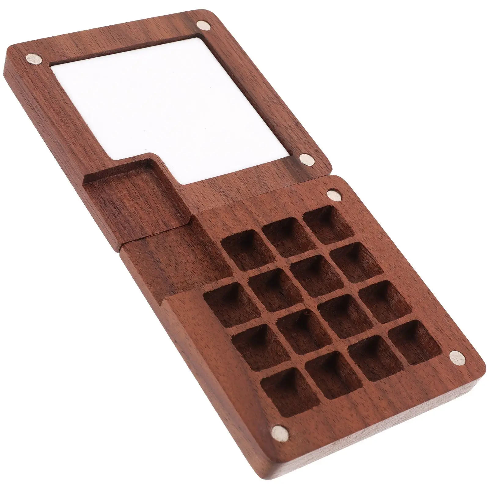 

Sketchbook Palette Wooden Watercolor Palette Box 15 Grids Travel Paint Tray Portable Tiny Watercolor Palette Watercolor Painting