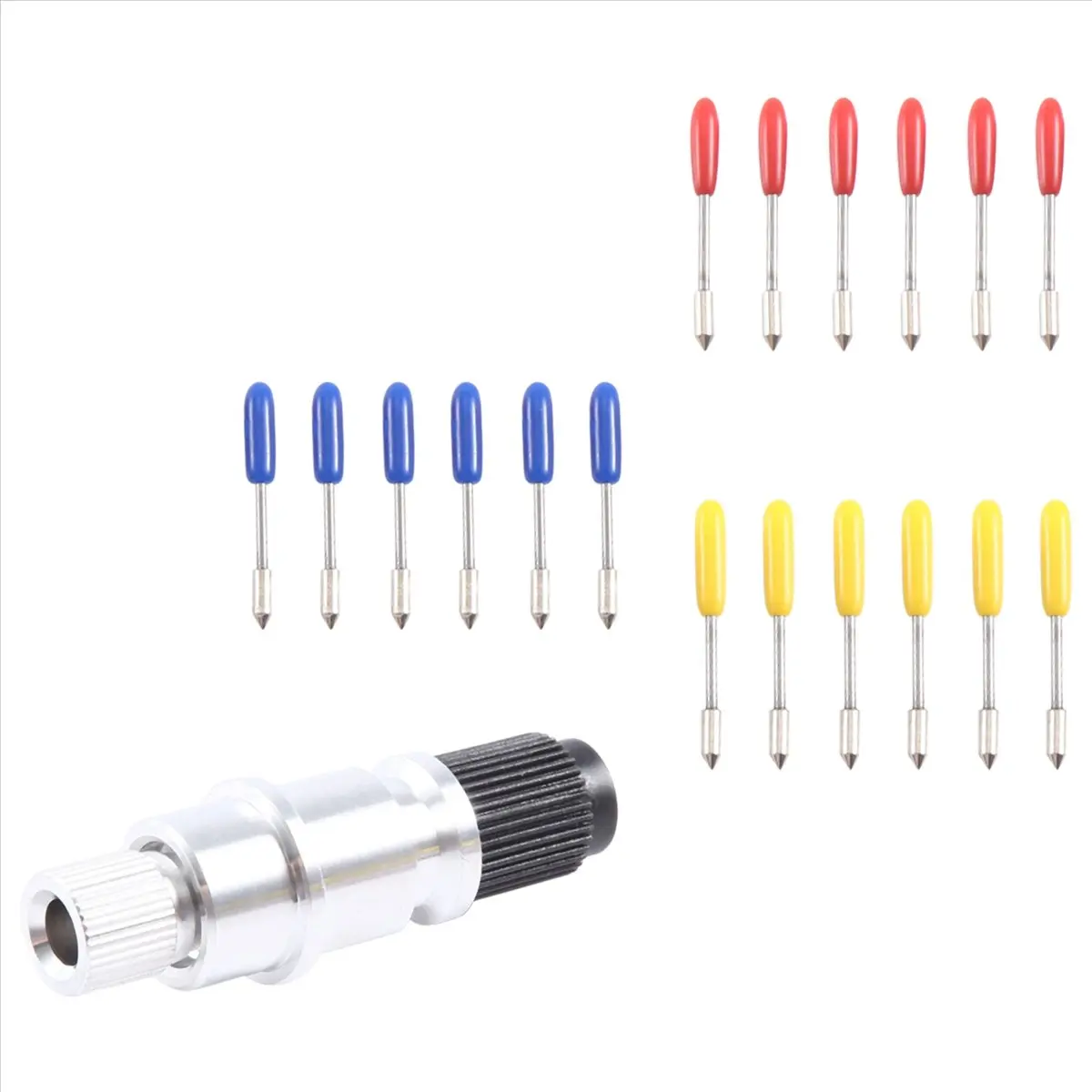 【plotter cutting Tool】 Blade Holder Base With 18Pcs Cutting Blades (30/45/60 Degree) For Silhouette Cameo 1 2 3/Portrait/Curio/G