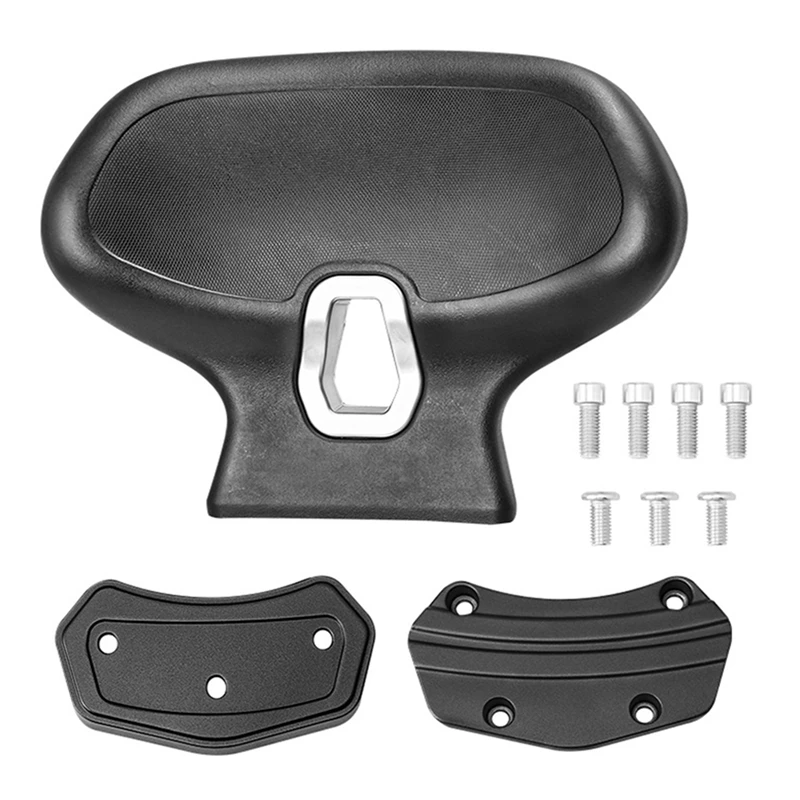 مسند ظهر للدراجة النارية تعديل مسند ظهر للركاب الخلفي وسادة دعم الخصر لـ 368G 368G 368-G أسود وفضي