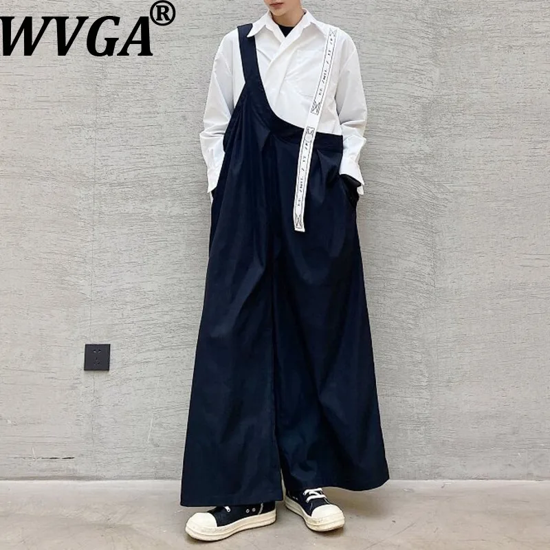 

WVGA Spring Autumn New Man Tide Dark Style Trendy Deisgn High-waisted Niche Casual Wide-leg Draped Floor Length Pants Ins W21141
