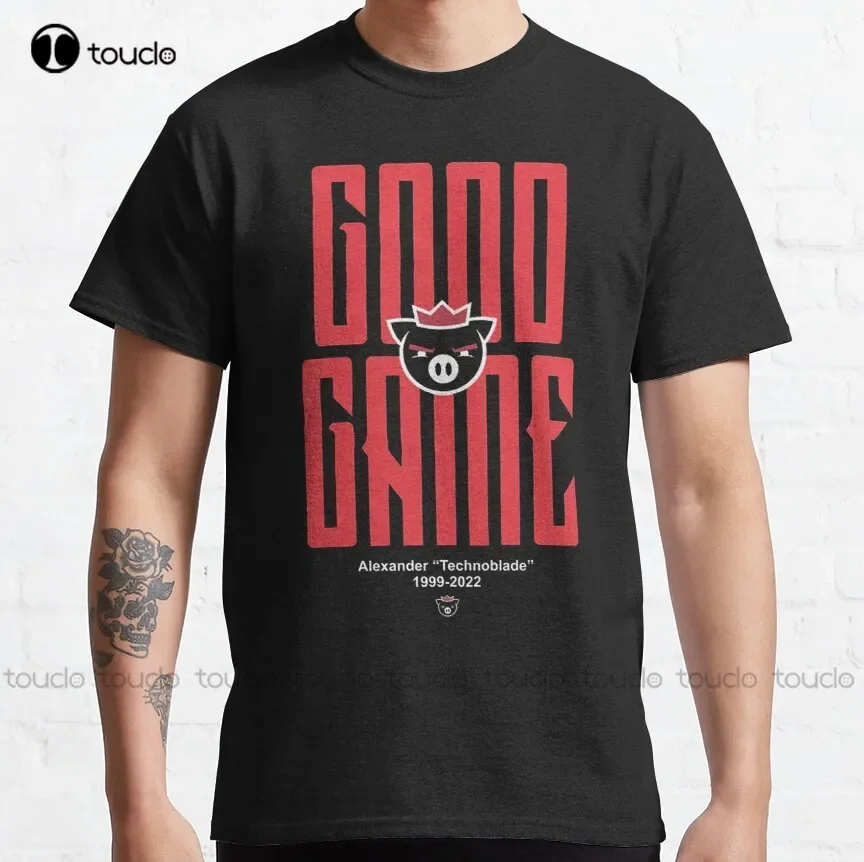 

Good Game Technoblade Classic T-Shirt White Tshirts For Mens Cotton Outdoor Simple Vintag Casual T Shirts Fashion Tshirt Summer