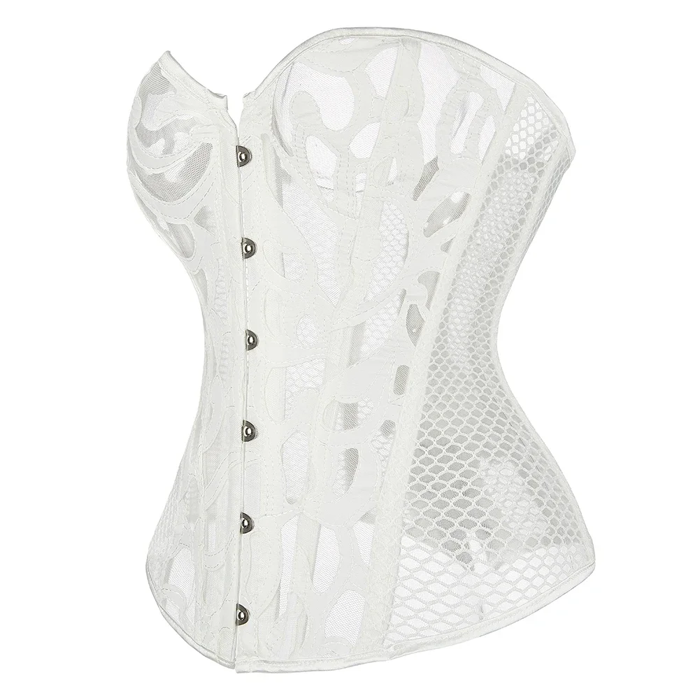 Corsé por encima del busto transpirable, corsé Sexy moldeador, Top Bustier con cintura de malla calada