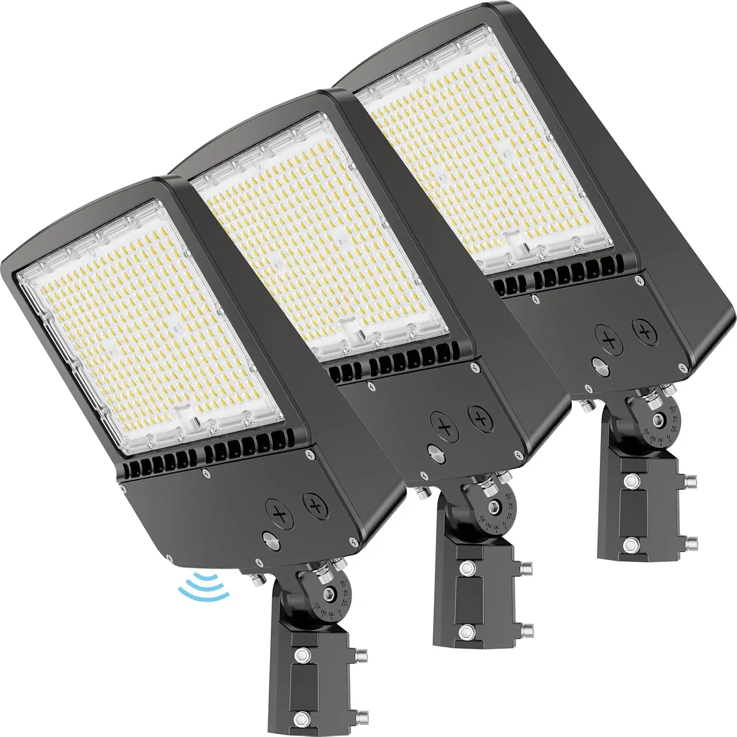 LED Parking Lot Light UL Listed, 3Pack 30000LM Dusk to Dawn Parking Lot Light Pole with Slip Fitter