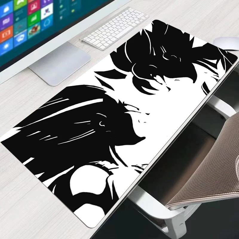 

Dragon Ball Z Mouse Pad DBZ Gaming Big Dywan Game Keyboard Pad Extended Desk Mat Table Carpet Edge White Mousepad For Computer