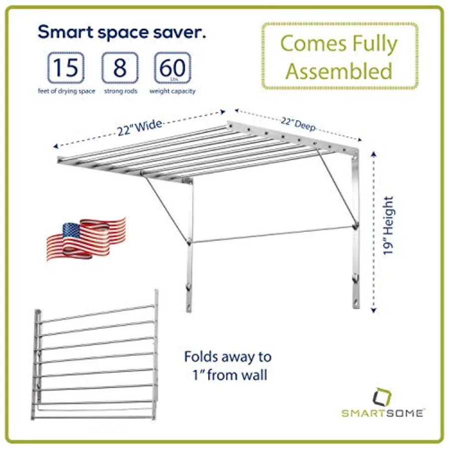 Wall Mounted Clothes Drying Rack 22