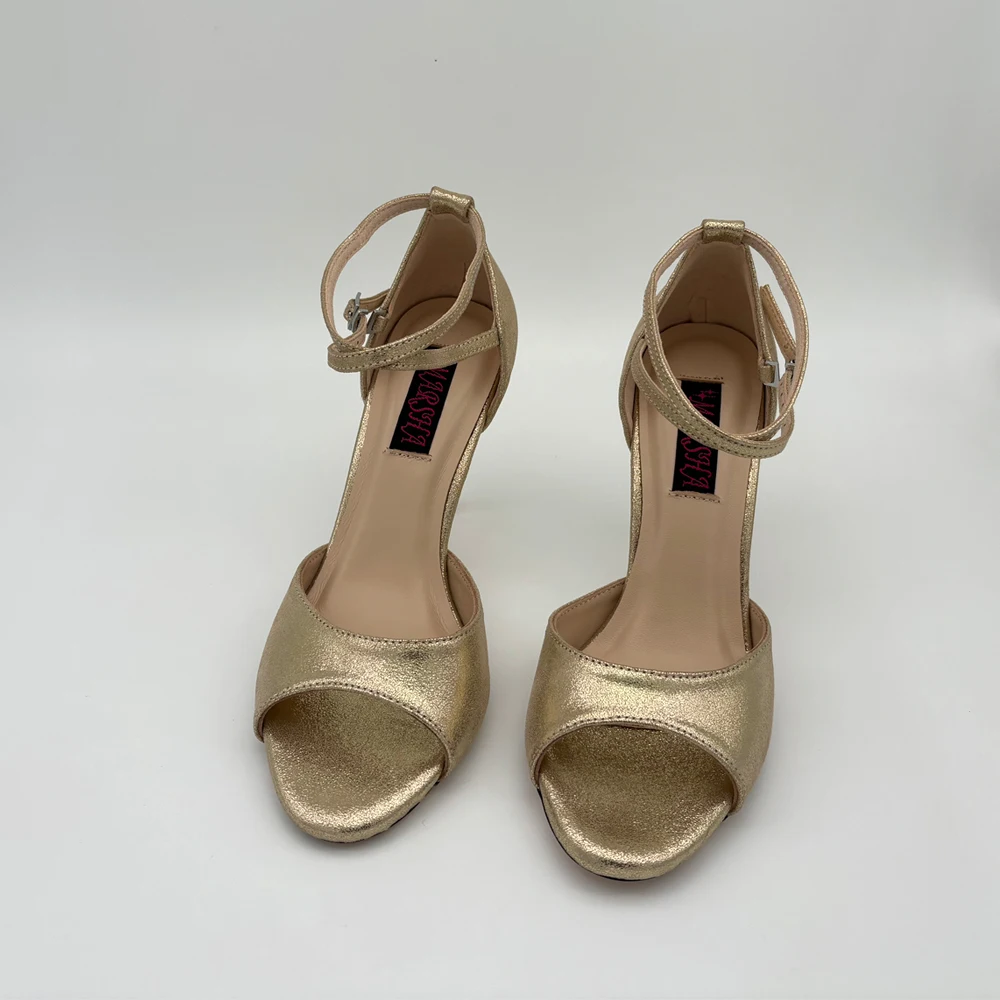 الذهب والجلود الأرجنتين التانغو أحذية جلدية الصلب وحيد 7.5 سنتيمتر 9 سنتيمتر كعب أحذية الحفلات شحن مجاني T628201GL فلاميكو الأحذية