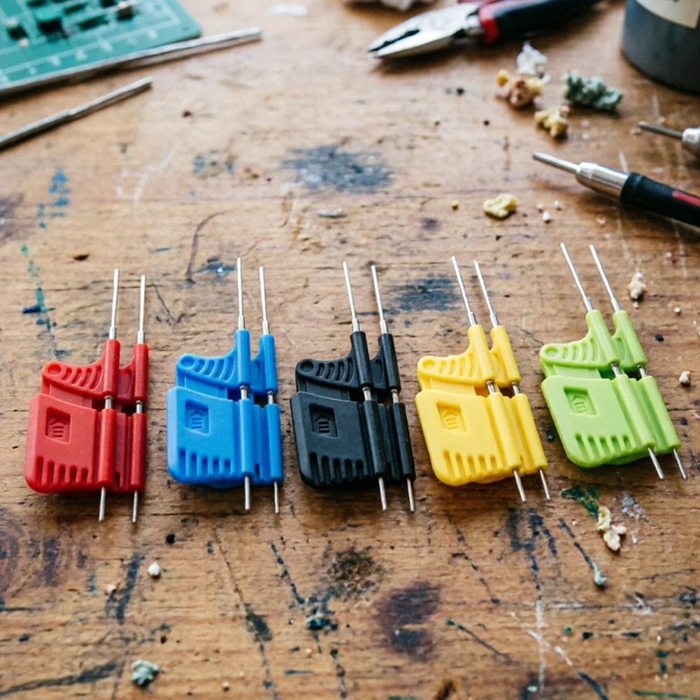 No Solder Clip IC Chip Test Clip For Professional Repair Shops Red Conductive Metal Probes Robust Plastic Frame