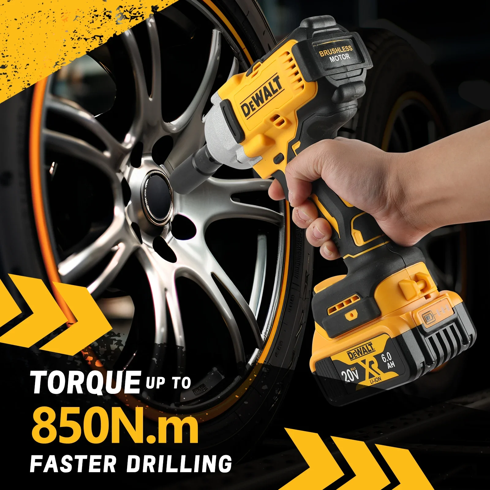 مفتاح ربط صدمي DEWALT DCF900 1/2 بوصة عزم دوران عالي 20 فولت مع حلقة خنزير سندان مفتاح ربط لاسلكي بدون فرش أدوات كهربائية ديوالت