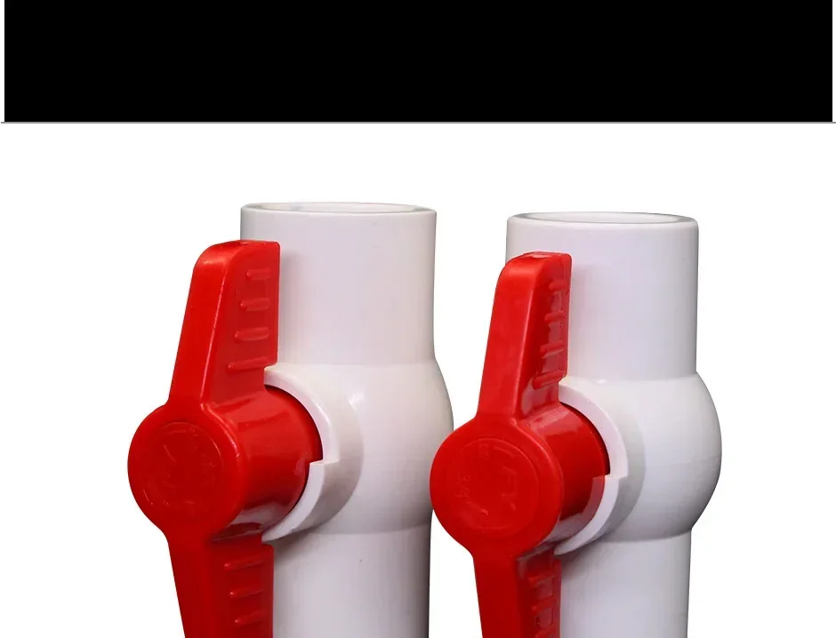 White PVC Plastic Slip Ends Ball Valve 20/25/32/40/50/63 Inner Diameter 2Way Water flow controller Valve Switch