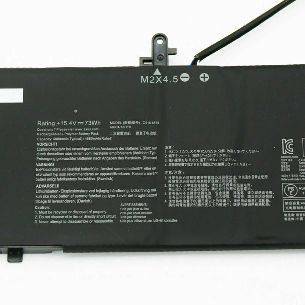 C41N1814 15.4V 73Wh Original Laptop Battery for Asus BX533FD RX533 RX533FD UX533 UX533FD UX533FN 0B200-03120000