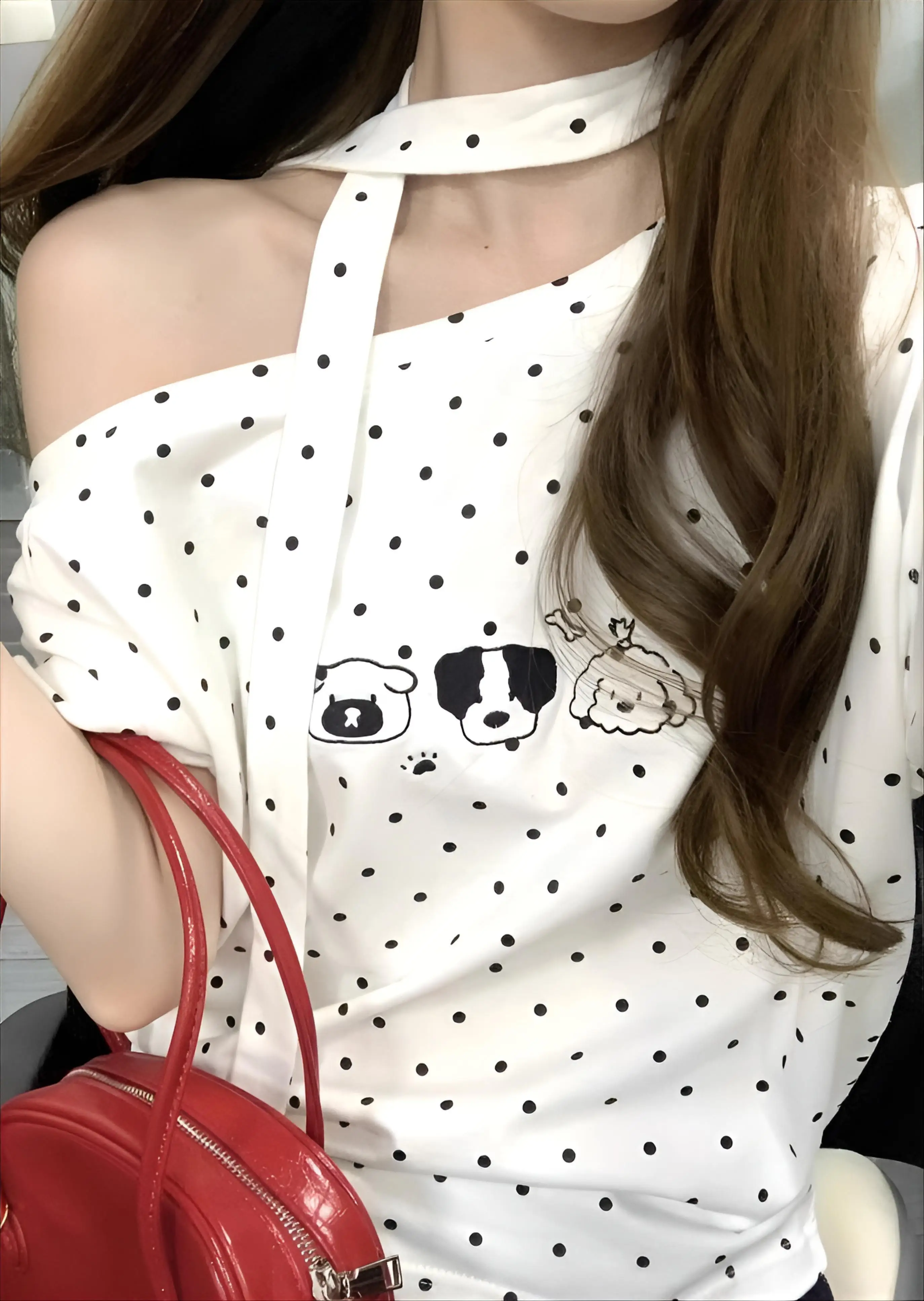 Camiseta de Hombros Descubiertos para Fiesta de Navidad, Tops Cortos de Manga Corta para Mujer, Camisetas Casuales para Mujer, Camiseta Básica Sexy de Algodón para Mujer