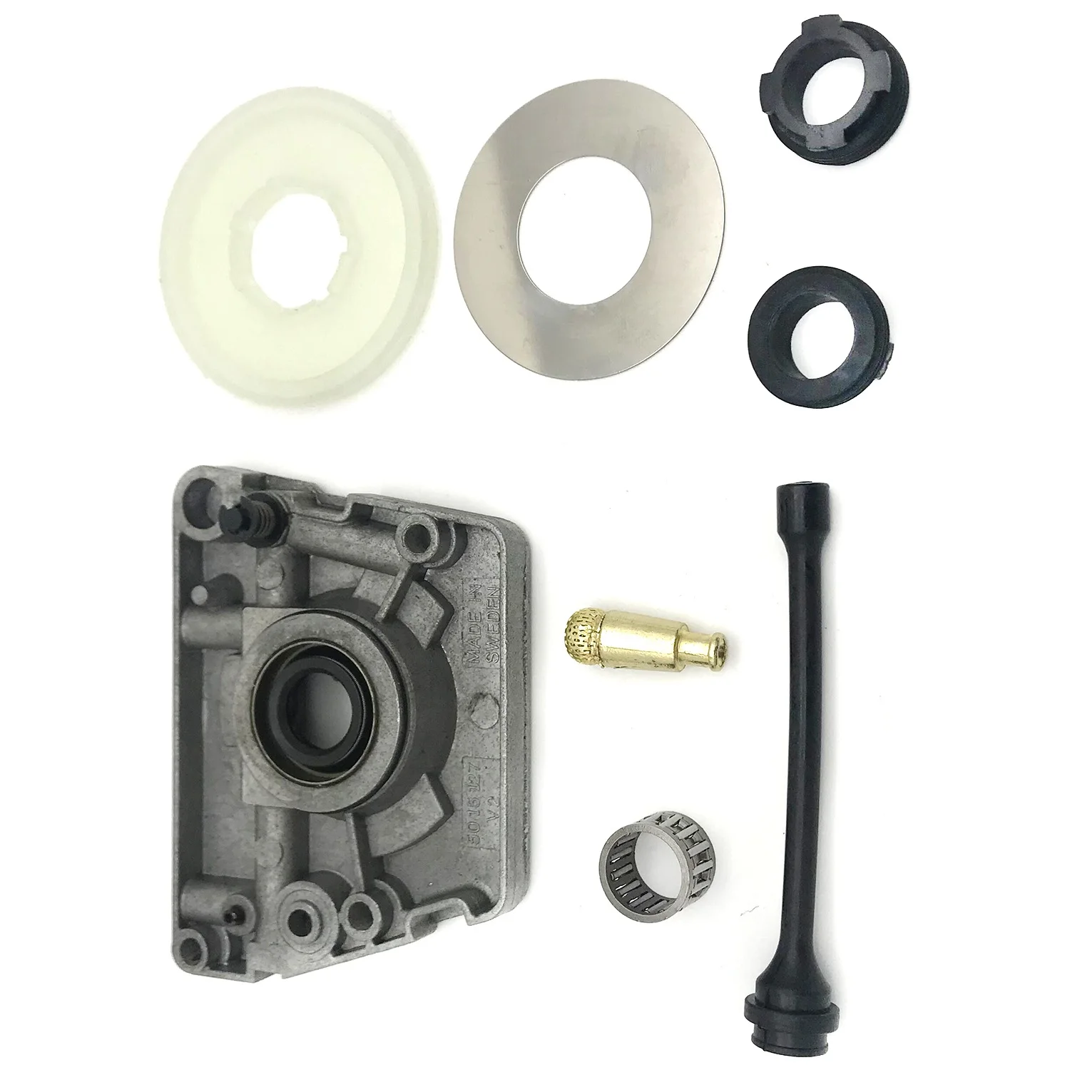 Kit filtro tubo flessibile per rondella della polvere dell'ingranaggio a vite senza fine della pompa dell'olio adatto per parti della motosega 61 66 266 268 272 XP 266XP 268XP 272XP