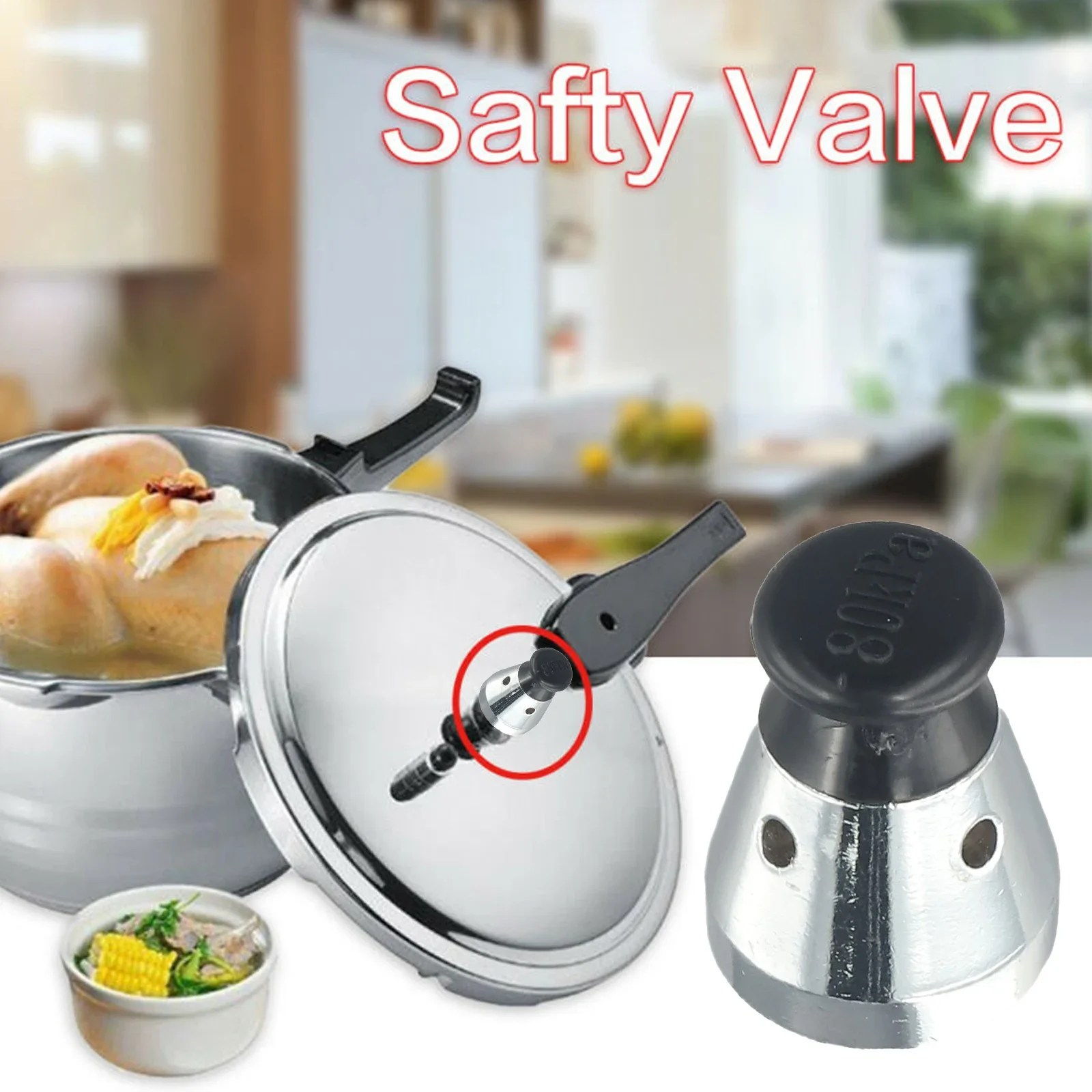 Accessories Cooker Cap Cookware Kit Kitchen Pressure Cooker Replacement Safety Valve Stainless Steel Practical