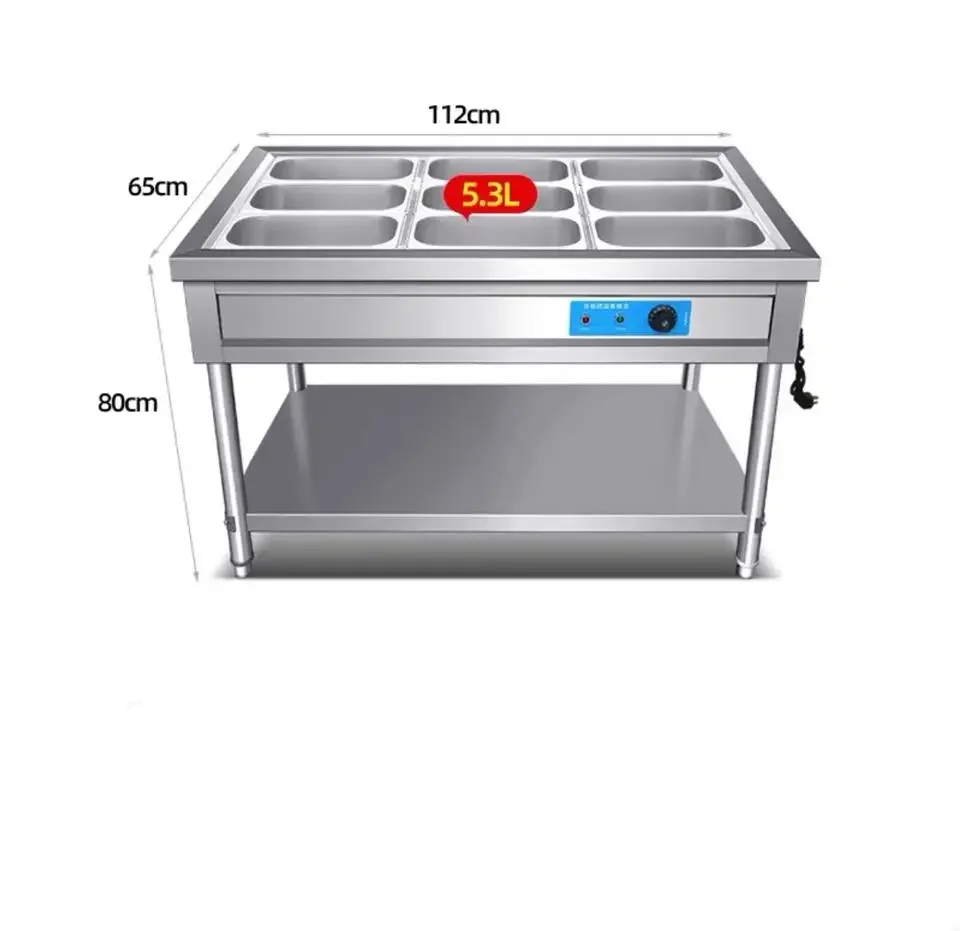 high quality commercial kitchen food warm table