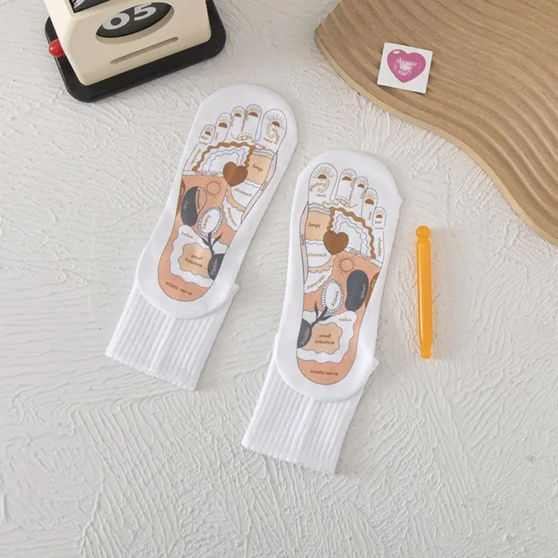 Foot Massage Socks Planter Massage Chart Socks And Stick Set Muscle Exercise Relaxing Cloth For Foot Stress Muscle Tension