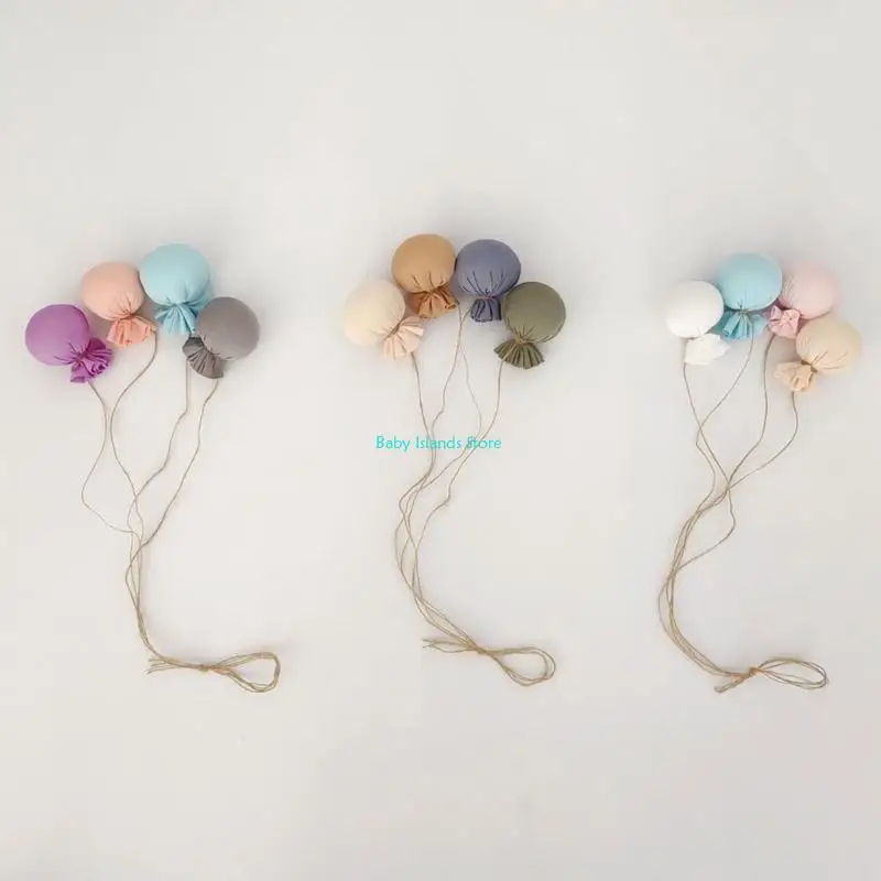 مجموعة بالونات ملونة لحديثي الولادة K92D ملحقات خلفية لالتقاط الصور الفوتوغرافية للأطفال