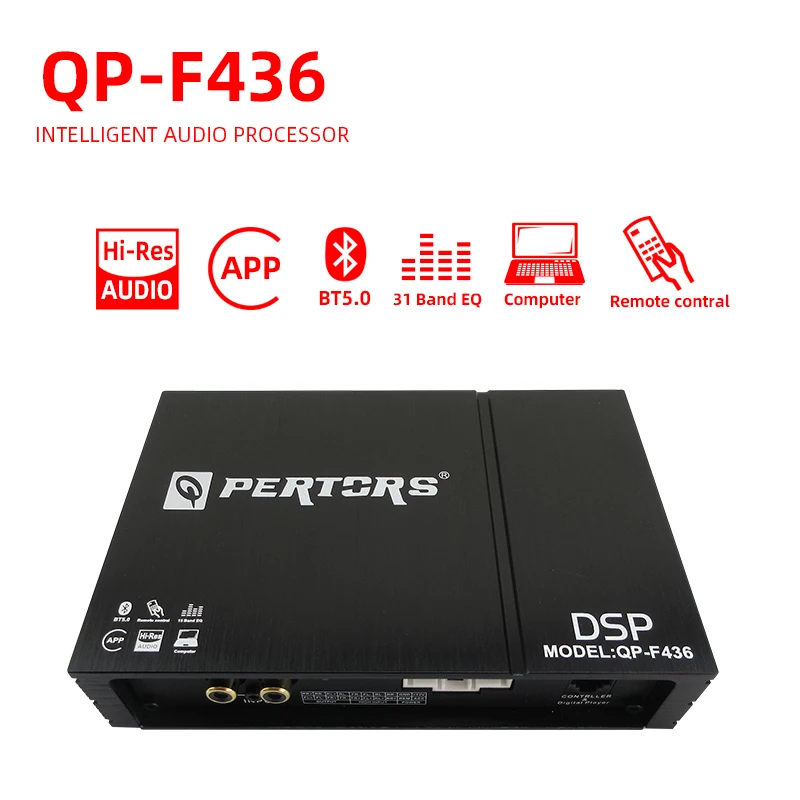 High-level 4-in-4-out & Low-level 2-in-6-out Car Audio DSP 31brand Support Bluetooth/Fiber optic & Mixing input RMS 4CH*40W@4Ω