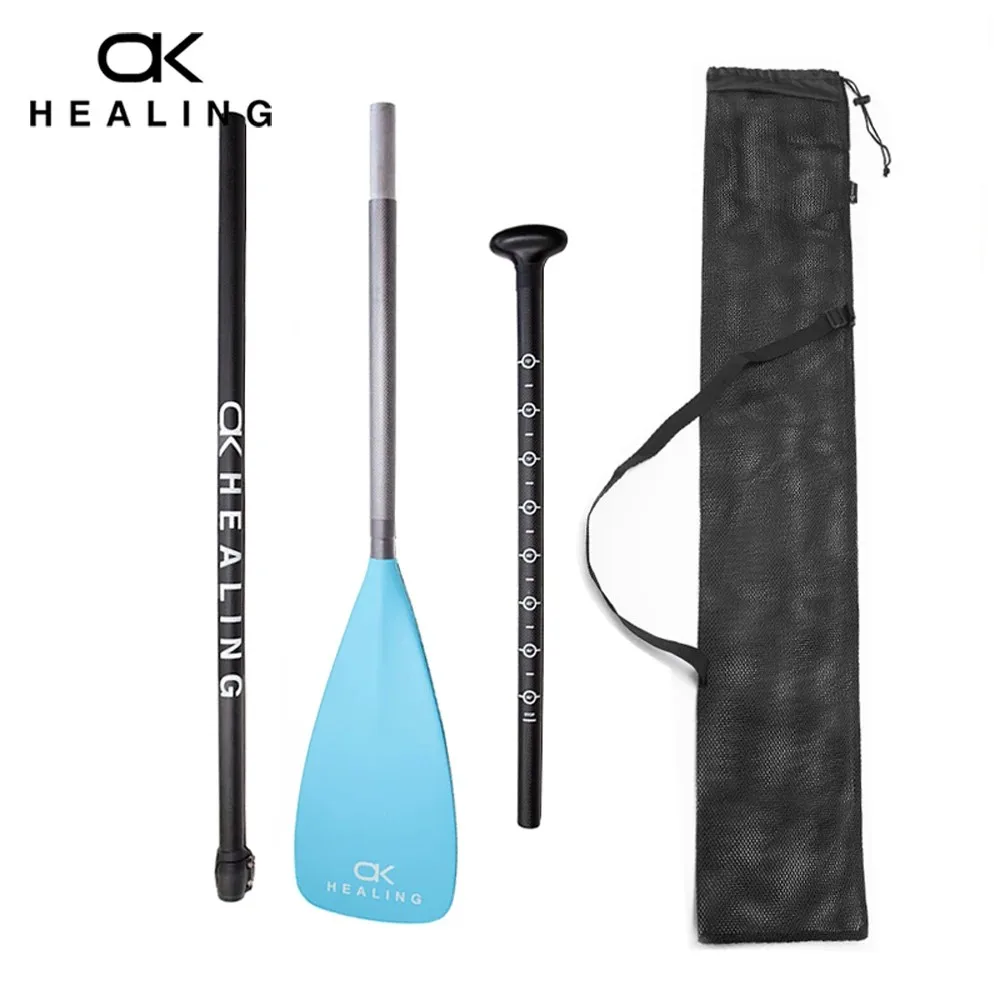 Factory Direct Fiberglass SUP Paddle  3K Plain Matte for Inflatable Stand up Board Surfboard Accessories OEM Light w Detachable