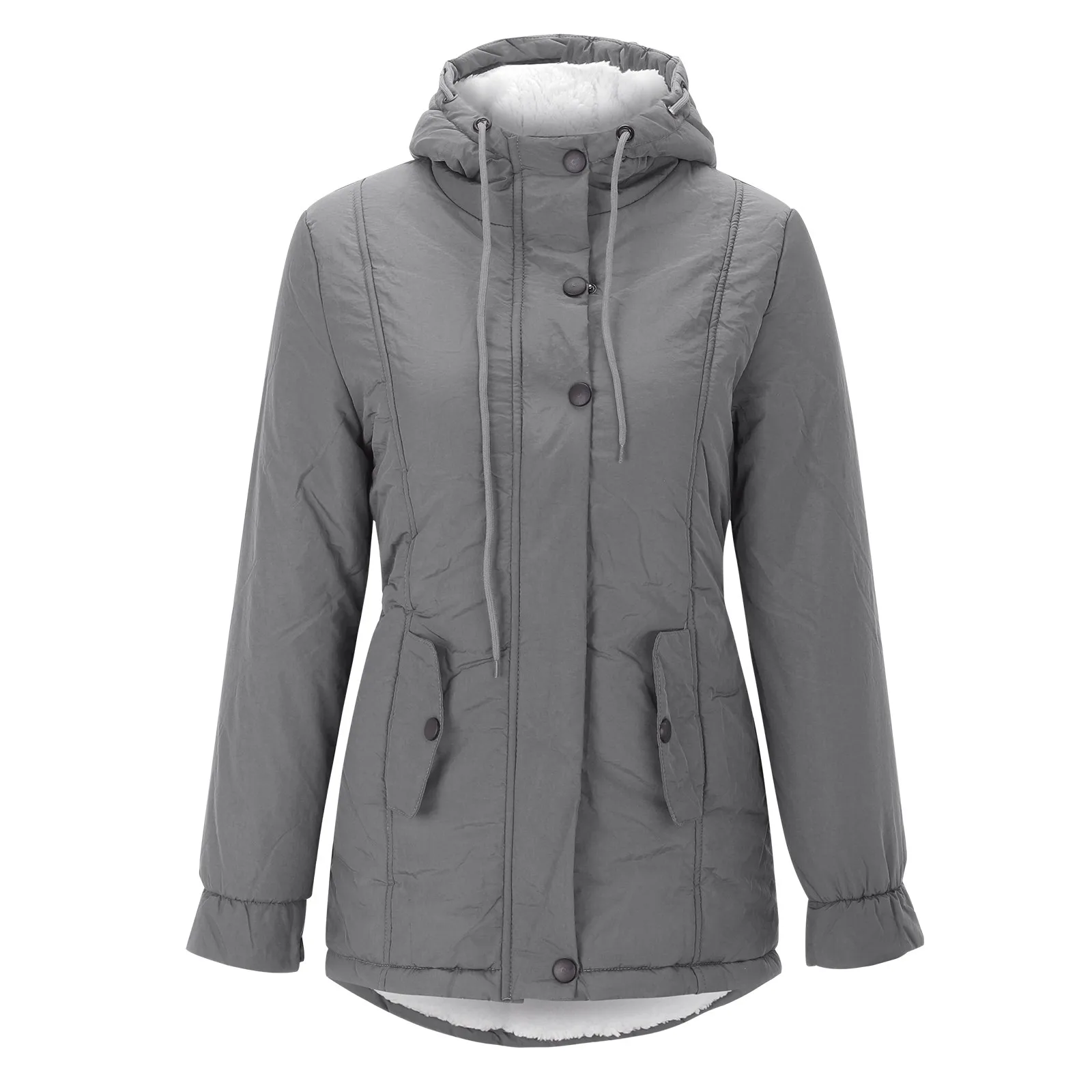 2024 herbst Winter Mantel Lamm Kaschmir Baumwolle Jacke frauen Verdickt und Plüsch Baumwolle Jacke Frauen Casual Mit Kapuze Mantel