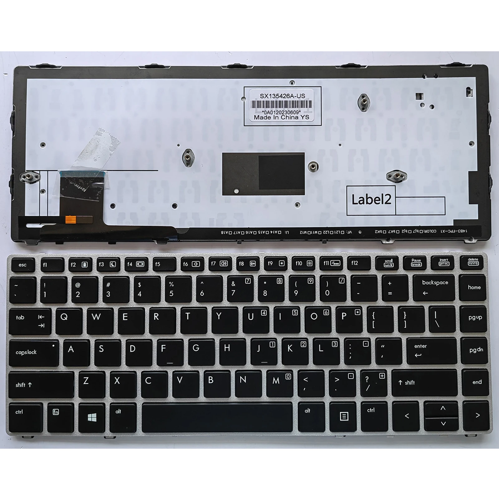 Klawiatura amerykańska dla HP EliteBook Folio 9470M 9470 9480 9480M 697685 -001