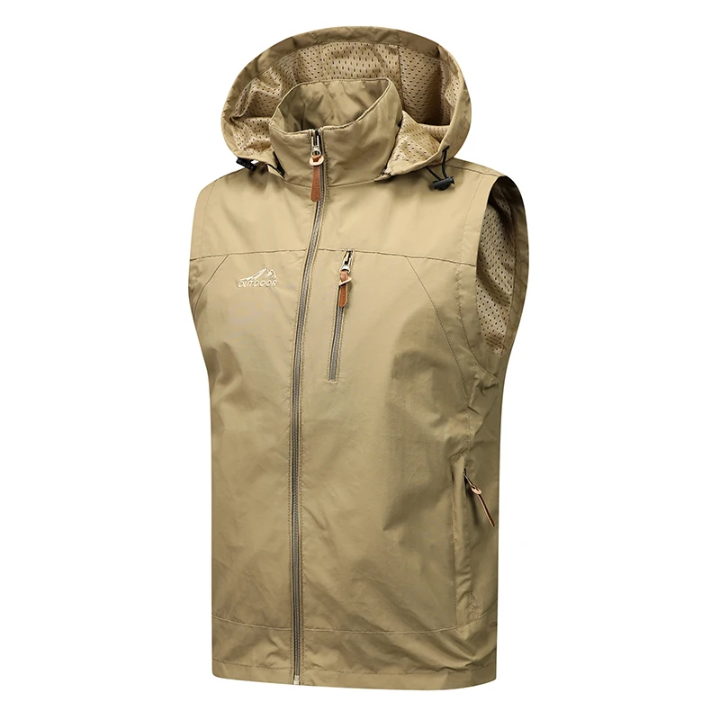 Spring Outdoor Photographer Waistcoat Men's Unloading Vest Tactical Webbed Gear Coat Tool Many Pocket Work Sleeveless Jacket Man