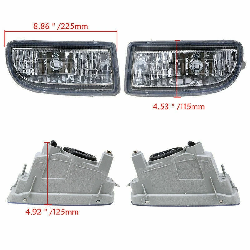 Fog Lights Lamp For Toyota Land Cruiser 100 LC100 FJ100 1998-2007 Foglights Driving Lamp Lens 8122160042 8121160122