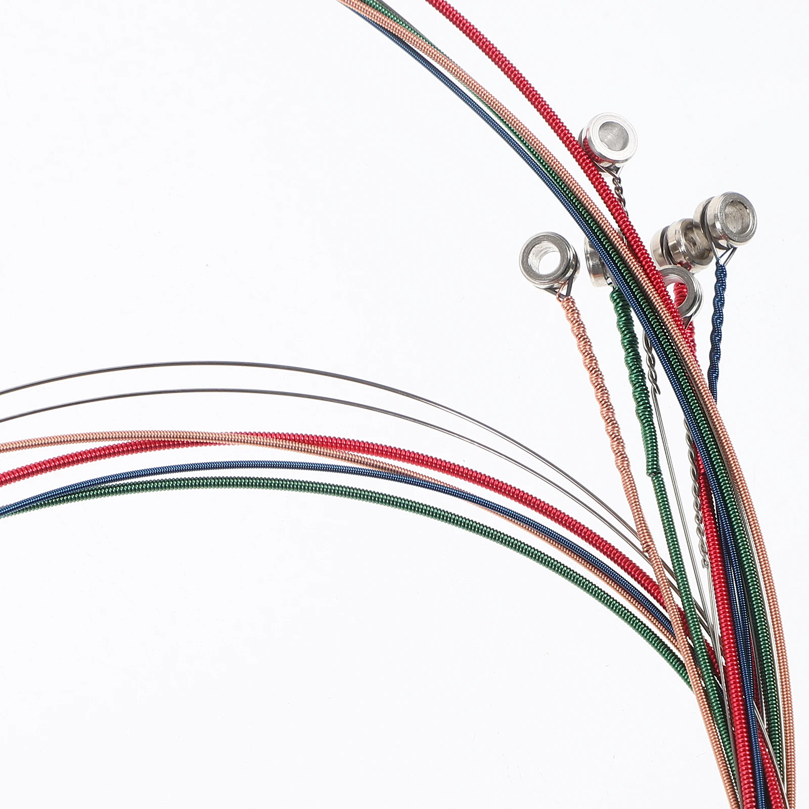 

6pcs Colorful Strings Metal Electric Guitar String Replacement For Folk Acoustic Guitar Players Instrument String Accessory