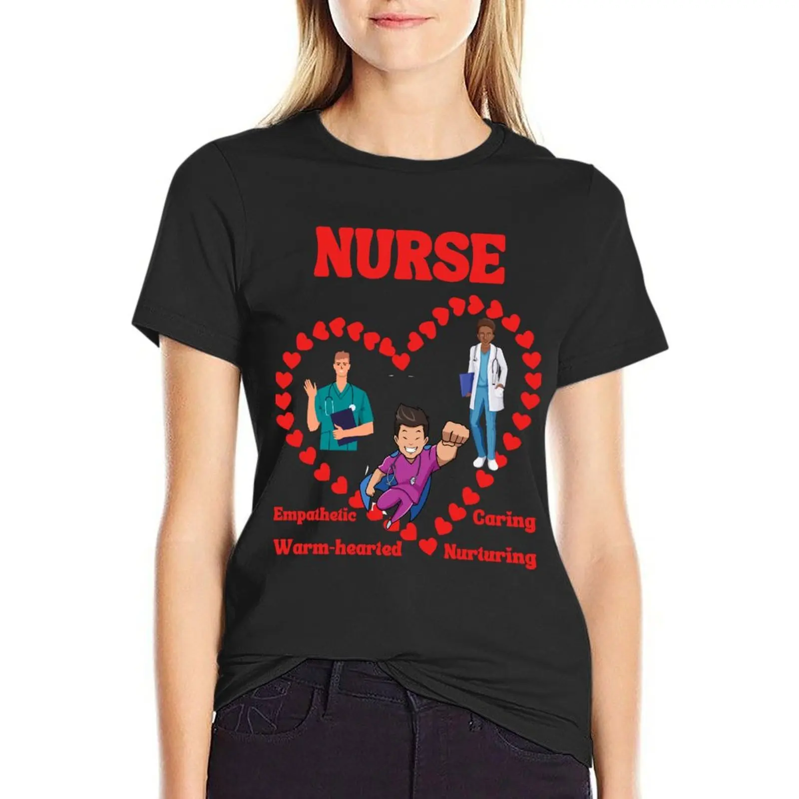 Valentines Day Male Nurse T-Shirt funny Aesthetic clothing aesthetic clothes t shirts for Women graphic